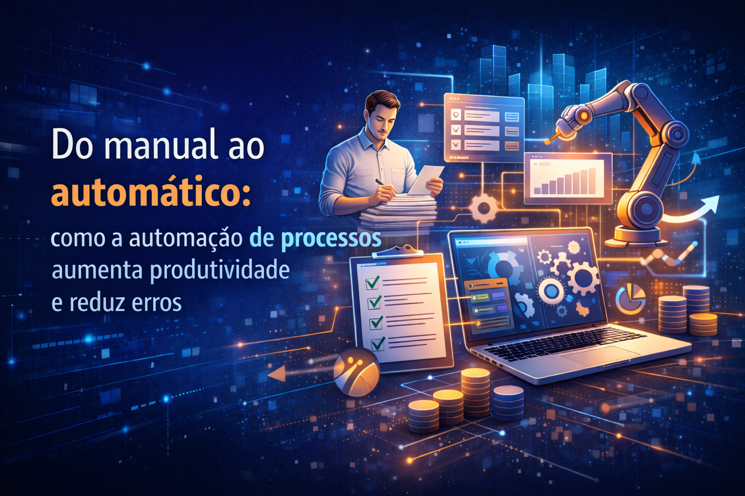 Do manual ao automático: como a automação de processos aumenta produtividade e reduz erros